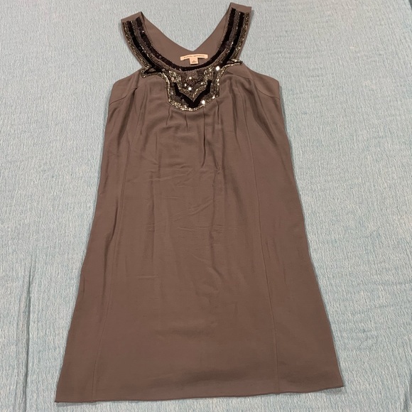 Banana Republic gray beaded yoke cut out dress - Picture 3 of 6